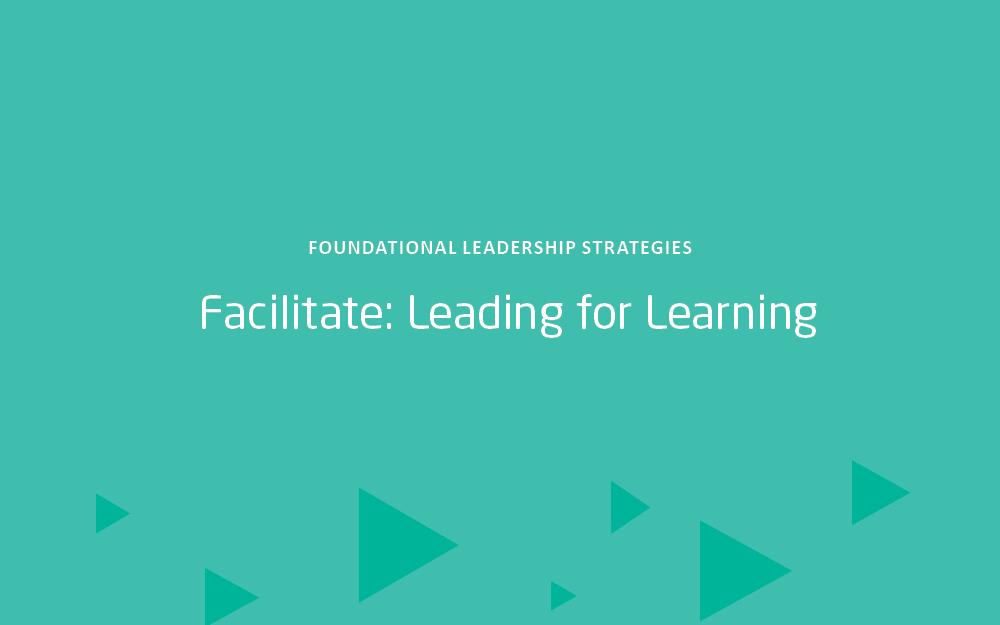 Facilitate: Leading for Learning