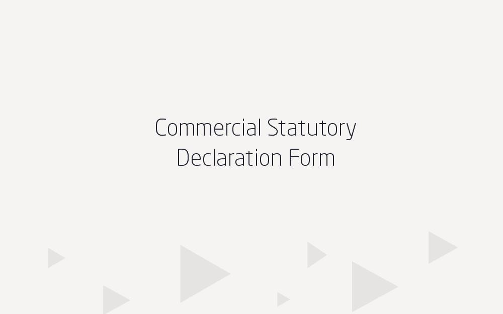 Commercial Statutory Declaration Form