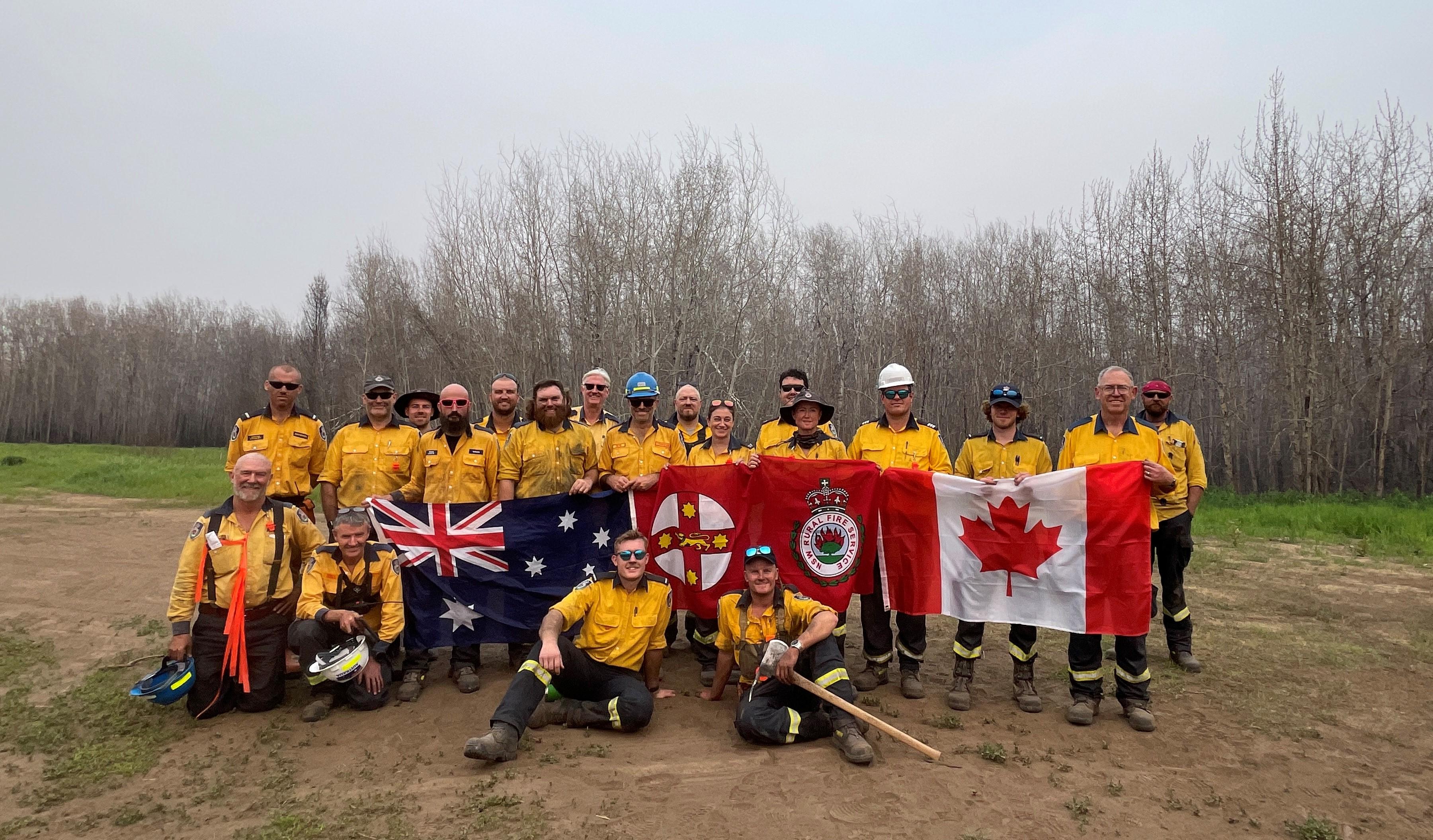 NSW Rural Fire Service personnel on deployment in Canada